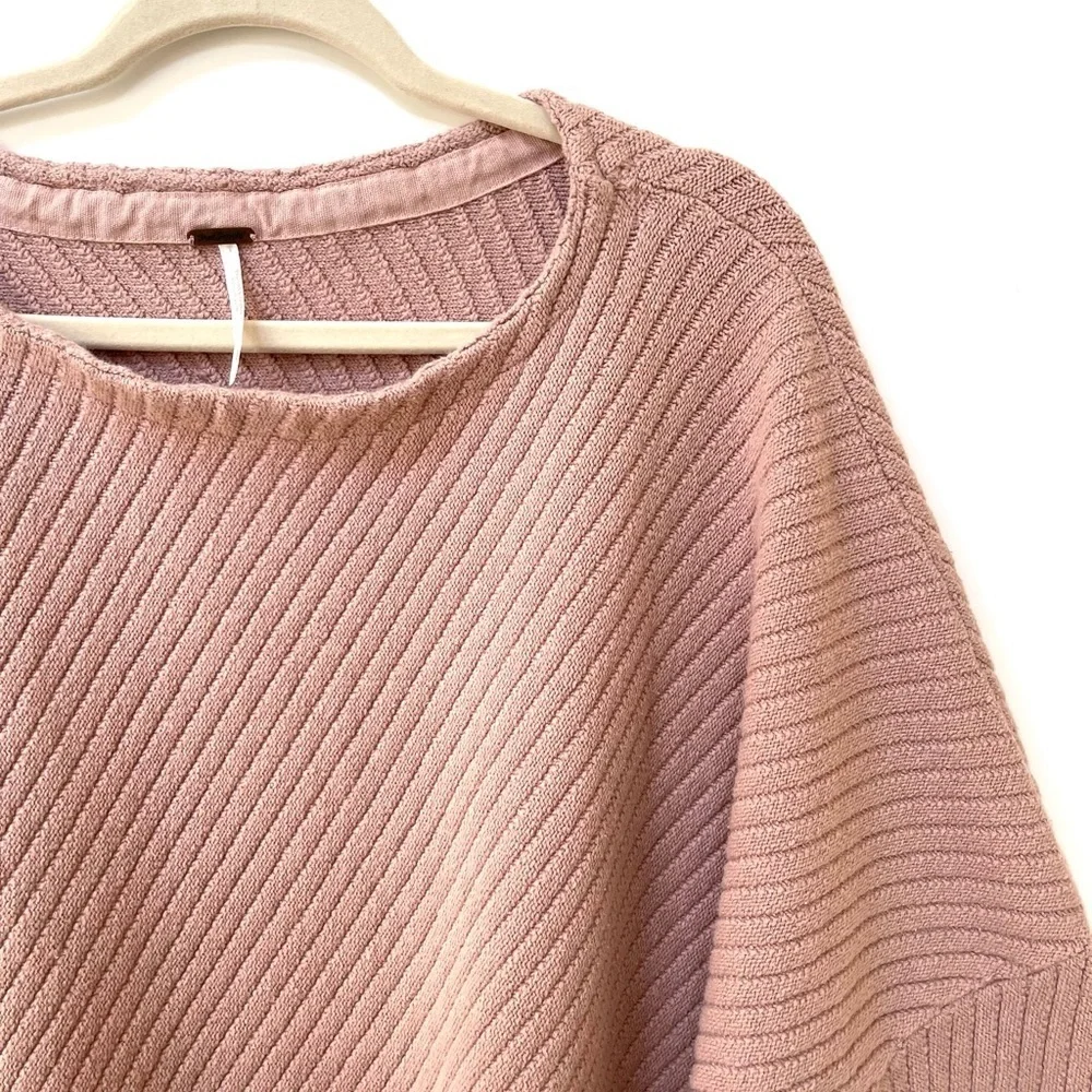 Free People I Can't Wait Ribbed Sweater • Pink
